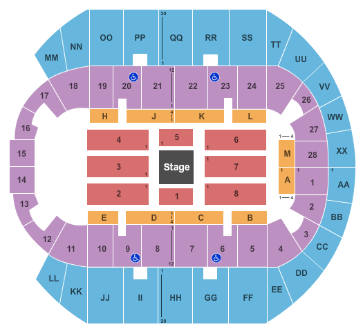 Mississippi Coast Coliseum Comedy Get Down Seating Chart