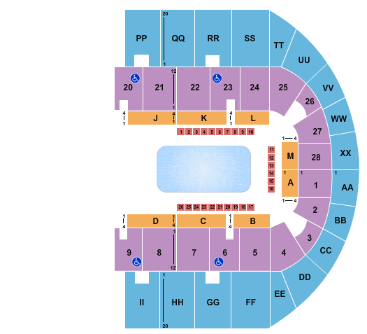 Mississippi Coast Coliseum Disney On Ice-2 Seating Chart