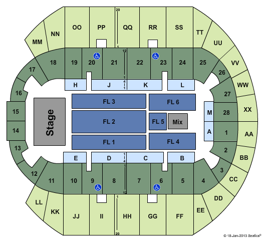 Mississippi Coast Coliseum Elton John Seating Chart