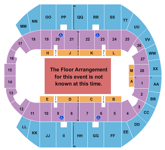 Mississippi Coast Coliseum Generic Floor Seating Chart