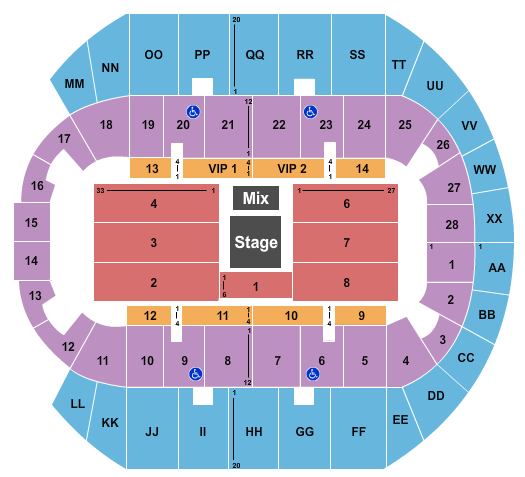 Mississippi Coast Coliseum Gulf Coast Spring Fest Seating Chart