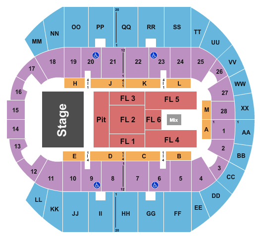 Mississippi Coast Coliseum Guns N' Roses Seating Chart
