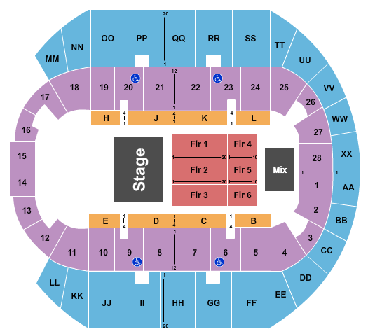 Mississippi Coast Coliseum Half House RSV Seating Chart