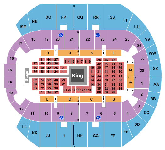 Mississippi Coast Coliseum MMA 2 Seating Chart