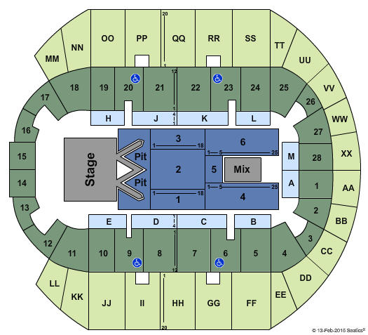 Mississippi Coast Coliseum Miranda Lambert Seating Chart