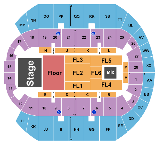 Mississippi Coast Coliseum Miranda Lambert1 Seating Chart
