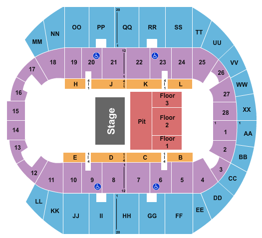 Mississippi Coast Coliseum Rockzilla Seating Chart