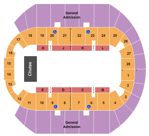 Mississippi Coast Coliseum Rodeo 2 Seating Chart