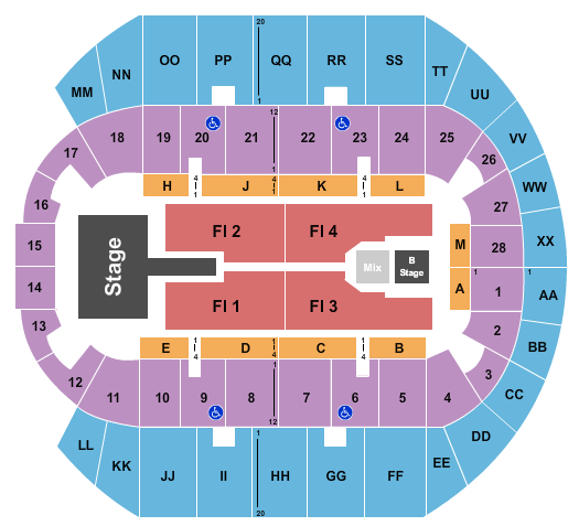Mississippi Coast Coliseum Thomas Rhett 2 Seating Chart