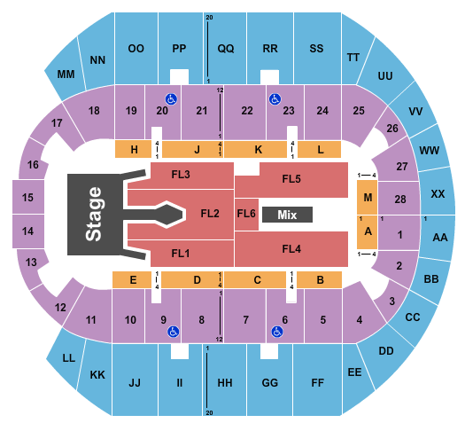 Mississippi Coast Coliseum Tim McGraw 2023 Seating Chart