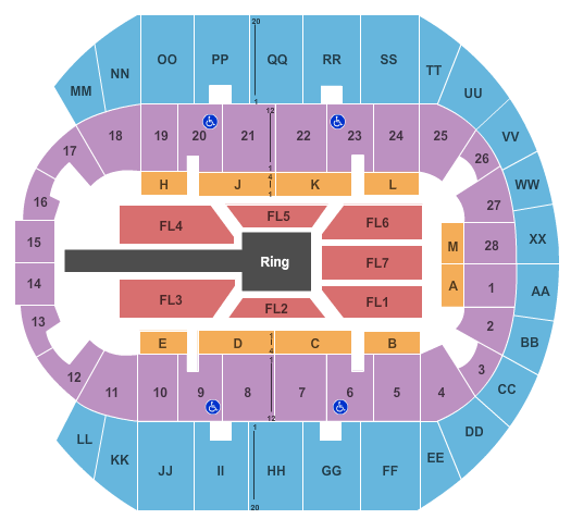 Mississippi Coast Coliseum WWE Seating Chart