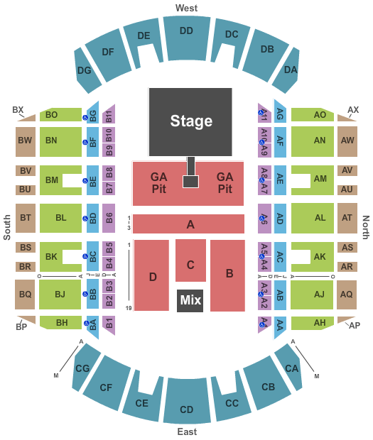 Mississippi Coliseum Brantley Gilbert Seating Chart