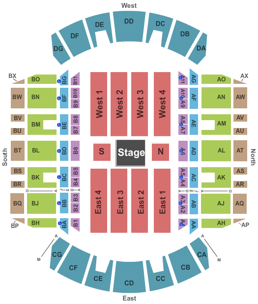 Mississippi Coliseum Center Stage Seating Chart