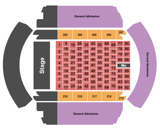 Mississippi Coliseum Endstage Tables Seating Chart