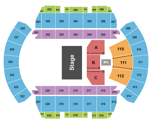 Mississippi Coliseum Endstage Seating Chart