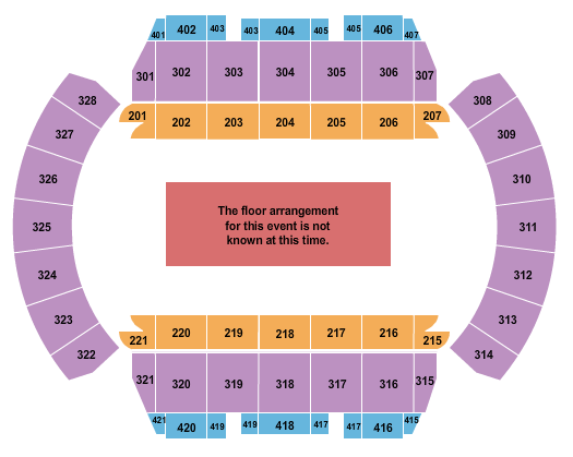 Mississippi Coliseum Generic Floor Seating Chart