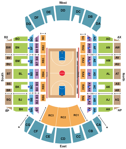 Mississippi Coliseum Harlem Globetrotters Seating Chart