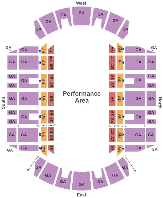 Mississippi Coliseum Monster X Tour Seating Chart