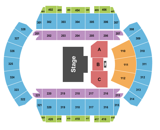 seating chart for Mississippi Coliseum - Paw Patrol-2 - eventticketscenter.com