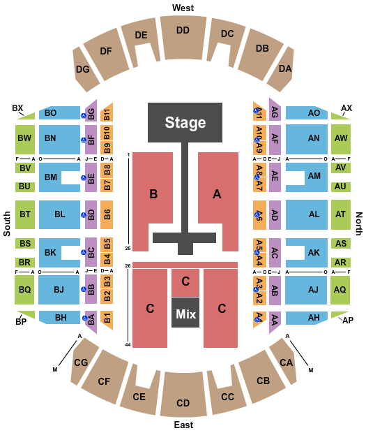 Mississippi Coliseum TobyMac Seating Chart
