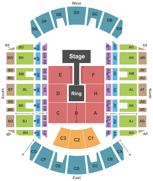 Mississippi Coliseum WWE 2 Seating Chart
