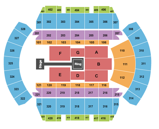 Mississippi Coliseum WWE 2022 Seating Chart