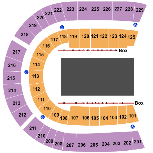 Mississippi Veterans Memorial Stadium End Stage Seating Chart