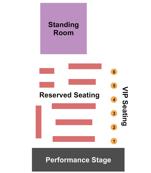 Missy Lane's Assembly Room VIP & Reserved Seating Chart