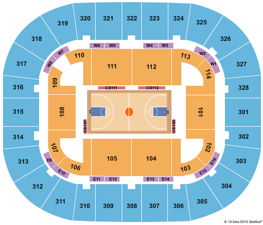 Mitchell Center Basketball 2 Seating Chart