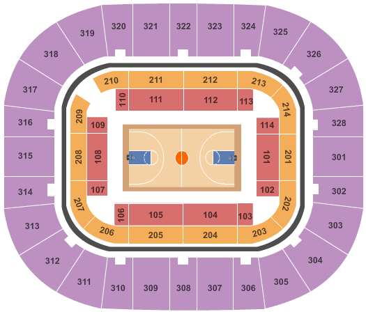 Mitchell Center Basketball Seating Chart