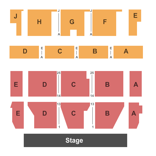 Mobile Civic Center Theater End Stage Seating Chart