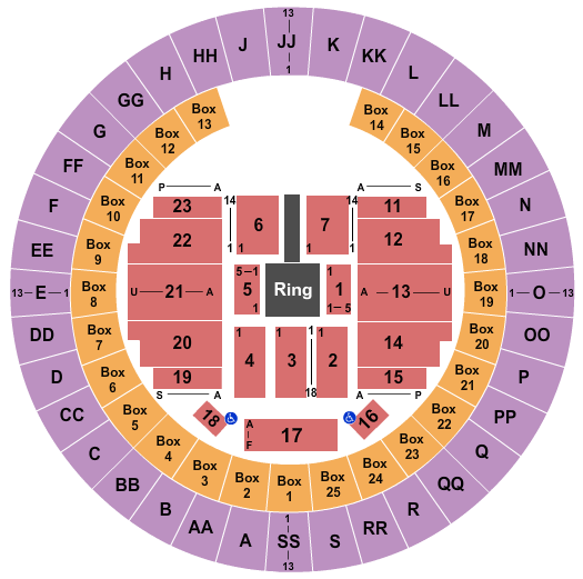 Stockton Arena Seating Chart Wwe