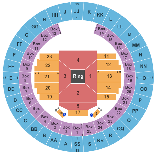 Mobile Civic Center Arena WWE Seating Chart