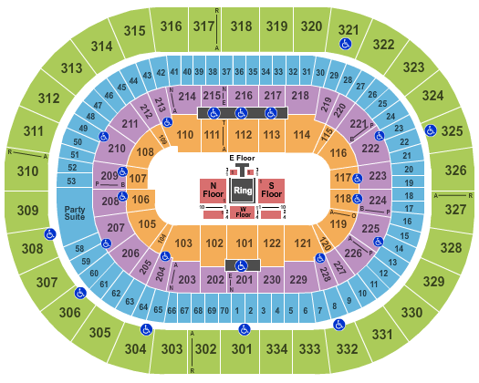Moda Center at the Rose Quarter WWE - Theater Of The Clouds Seating Chart