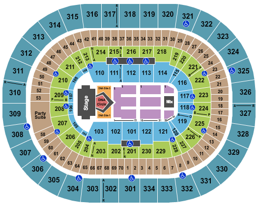 Moda Center Seating Chart And Maps - Portland