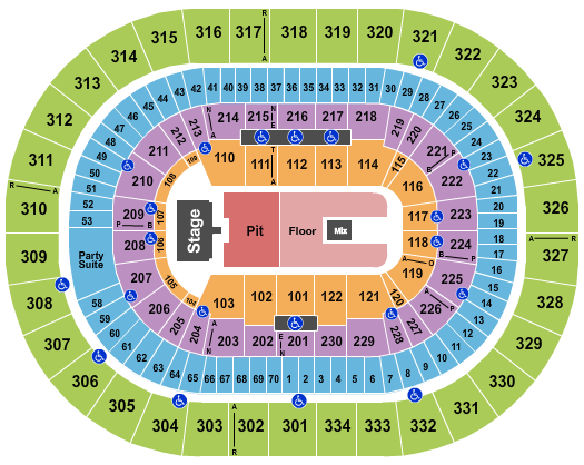 Moda Center at the Rose Quarter Billy Strings Seating Chart