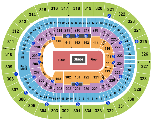Moda Center at the Rose Quarter Center Stage 3 Seating Chart