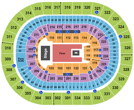 Moda Center at the Rose Quarter Daddy Yankee Seating Chart