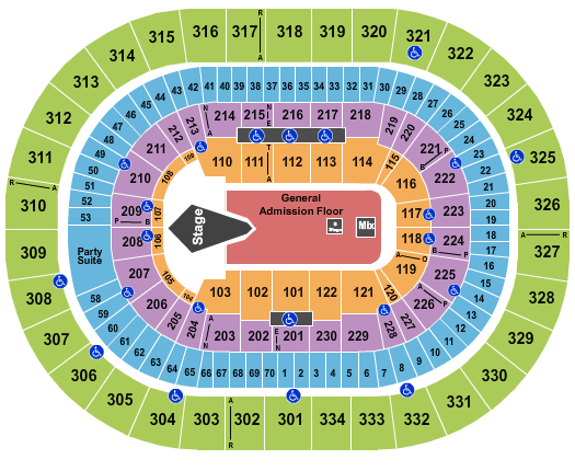 Moda Center at the Rose Quarter Disturbed Seating Chart