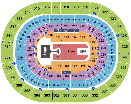 Moda Center at the Rose Quarter Disturbed Seating Chart