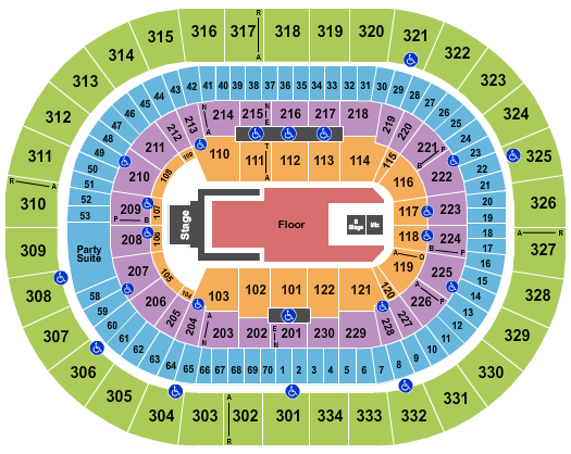 Moda Center at the Rose Quarter Jelly Roll Seating Chart