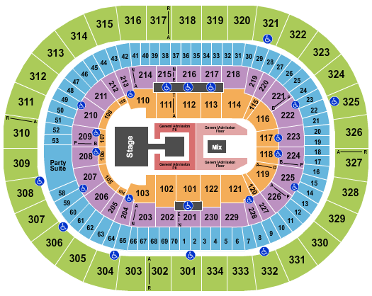 seating chart for Moda Center at the Rose Quarter Lizzo - eventticketscenter.com