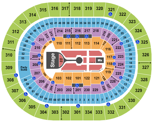 Moda Center at the Rose Quarter Michael Buble Seating Chart