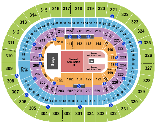 seating chart for Moda Center at the Rose Quarter My Chemical Romance - eventticketscenter.com
