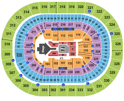 seating chart for Moda Center at the Rose Quarter WWE2 - eventticketscenter.com