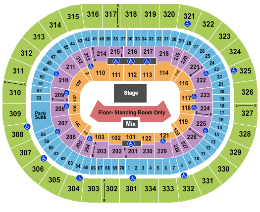 seating chart for Moda Center at the Rose Quarter Young Thug - eventticketscenter.com