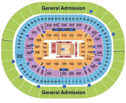 Moda Center at the Rose Quarter Basketball - Big3 Seating Chart