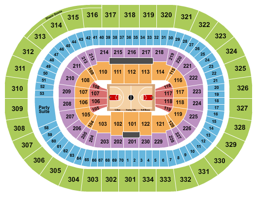 Portland Trail Blazers vs Los Angeles Lakers seating chart at Moda Center in Portland, Oregon