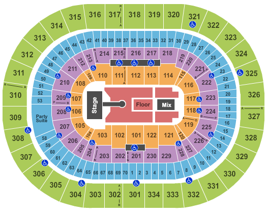 Moda Center at the Rose Quarter Cold Play Seating Chart