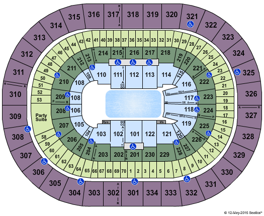 Moda Center at the Rose Quarter Ice Show Seating Chart